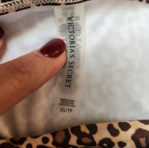Nwt Leopard print Victoria's Secret size 34B Xs strapless bikini - Picture 5 of 7